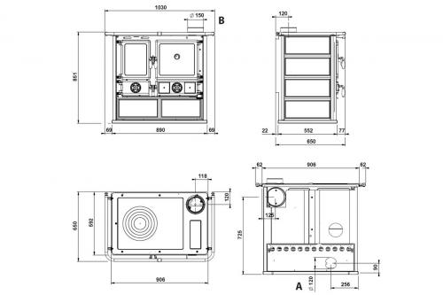 Preview: cooking stove Rosa 5.0 Petra from La Nordica